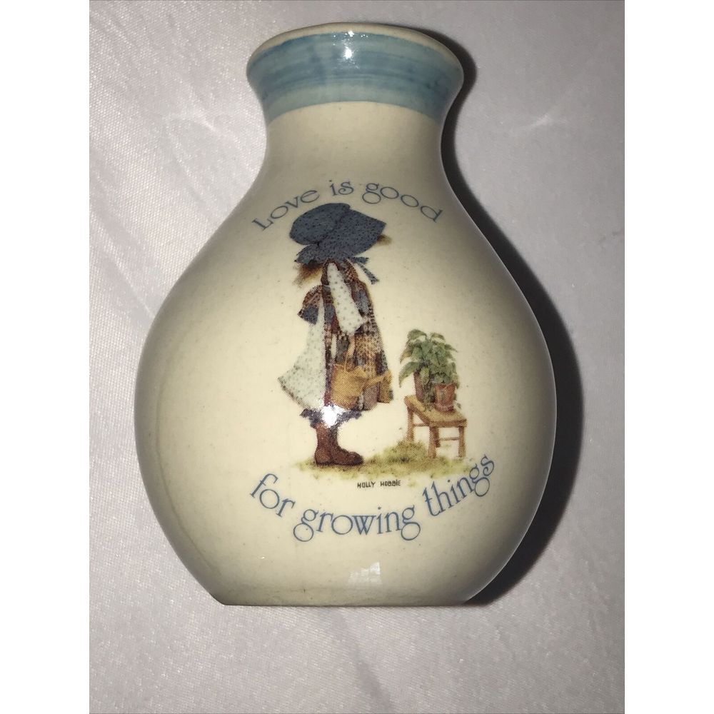 Vintage 1978‎ Hollie Hobby "Life Is Good For Growing Things" 4" Vase